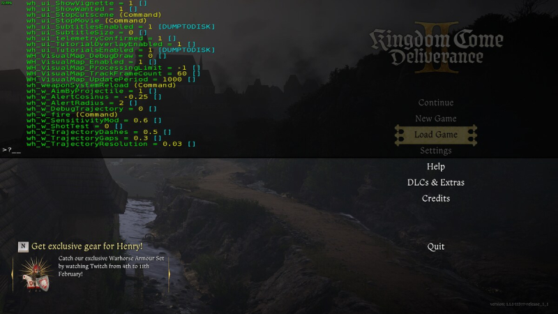 Kingdom Come Deliverance 2 console commands and cheats