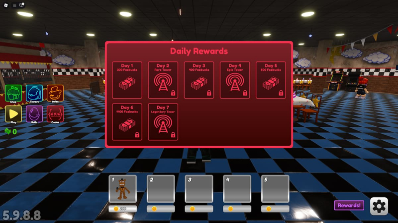 Fazbear World Tower Defense codes (May 2025, updated daily) [BETA]