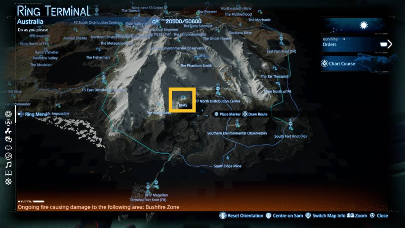 Death Stranding 2 BPAS location - where to find the prepper shelter