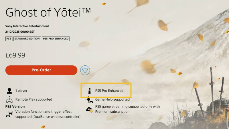 Is Ghost of Yotei PS5 Pro Enhanced? Answered