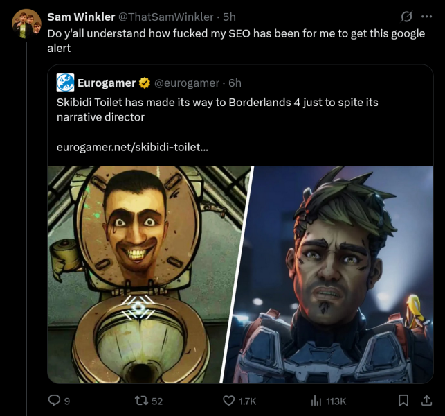 Mod maker brings Skibidi Toilet to Borderlands 4 for one simple reason: To spite the narrative director who said he'd 'cry real tears' if the game shipped with it