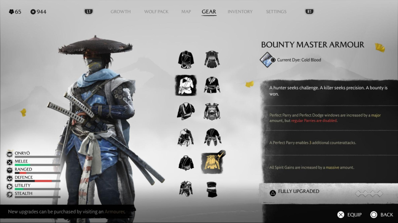 Best armor sets in Ghsot of Yotei