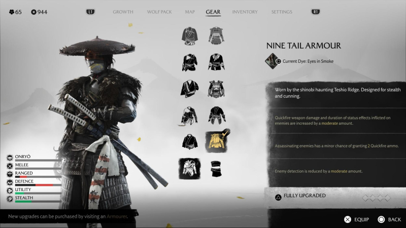 Best armor sets in Ghsot of Yotei
