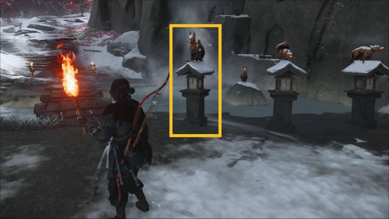 Ghost of Yotei Snow Drift Springs Shrine puzzle