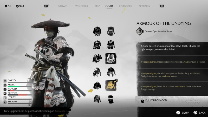 Best armor sets in Ghsot of Yotei