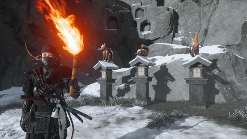Ghost of Yotei Snow Drift Springs Shrine puzzle