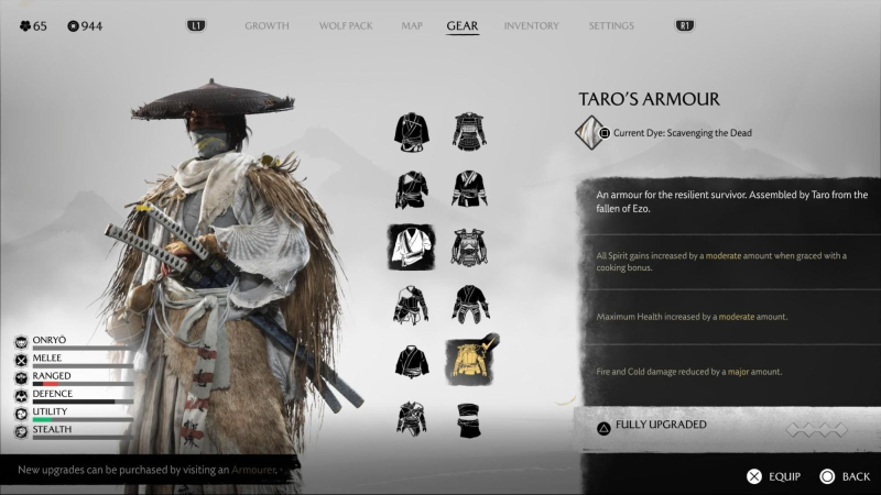 Best armor sets in Ghsot of Yotei