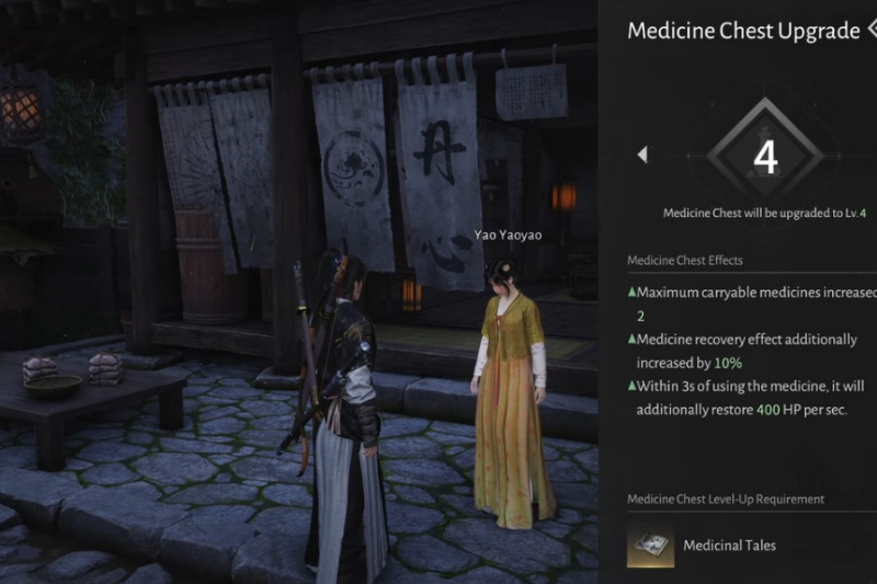 Upgrading the Medicine Chest in Where Winds Meet