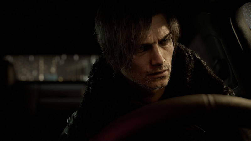 Resident Evil Requiem - Leon Kennedy broods in a car