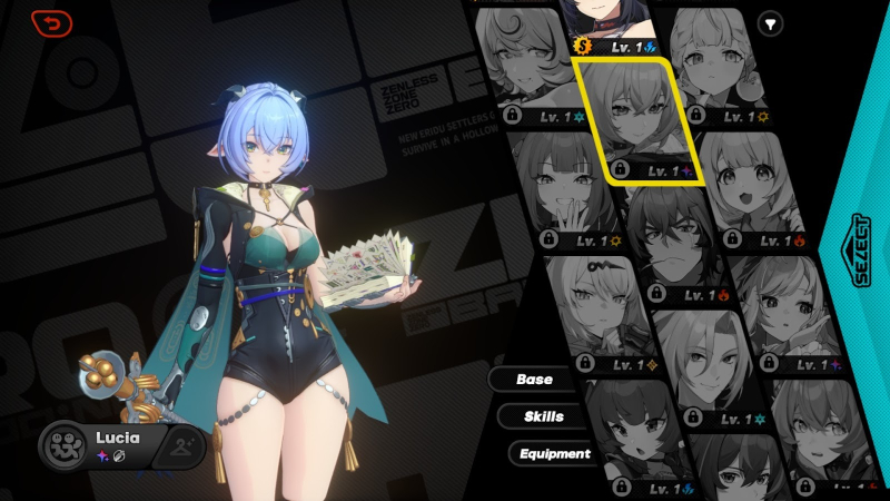 ZZZ - Lucia's character screen