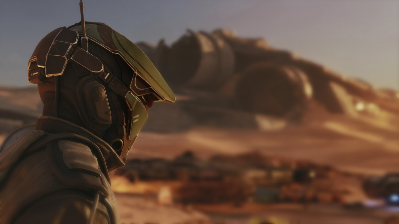 Star Wars Galactic Racer - A close up of a pilot on a desert background