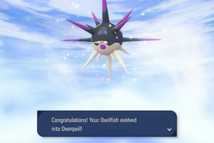 Evolve Hisui Qwilfish into Overqwil in Pokémon Legends Z-A Mega Dimension