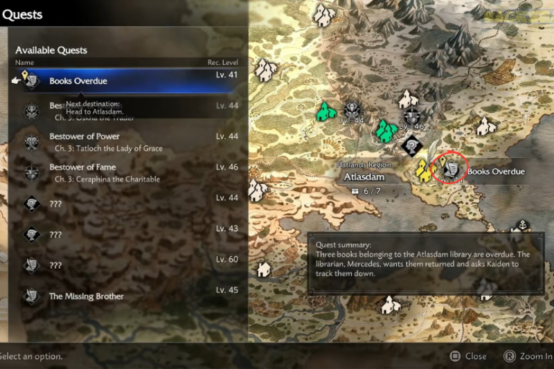 Octopath Traveler 0 – Books Overdue Quest Guide