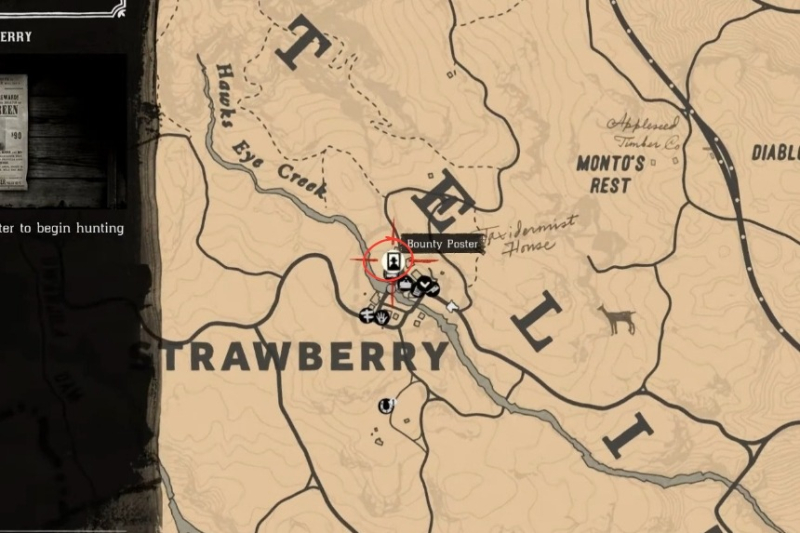 Red Dead Redemption 2 Bounty Locations