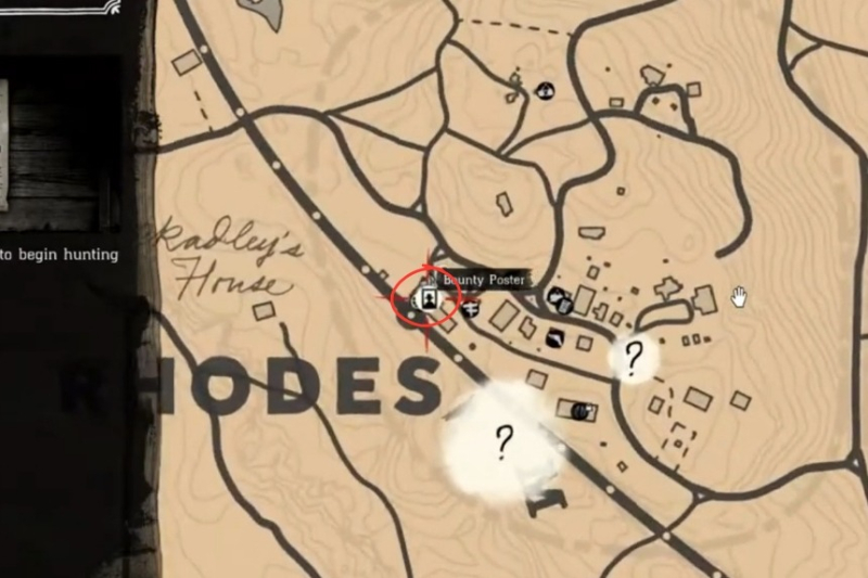 Red Dead Redemption 2 Bounty Locations