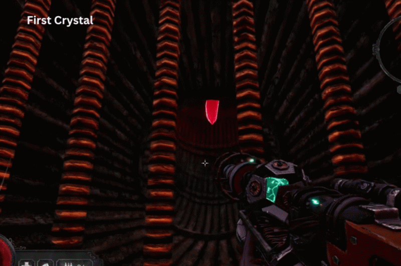 Abyssus: Unlock Disc Thrower, Location of the Hidden Crystals