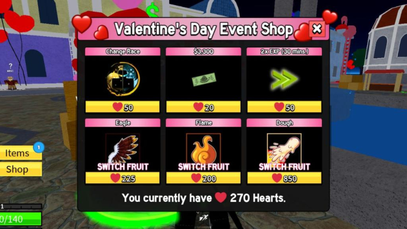 Blox Fruits Valentine’s Shop Guide