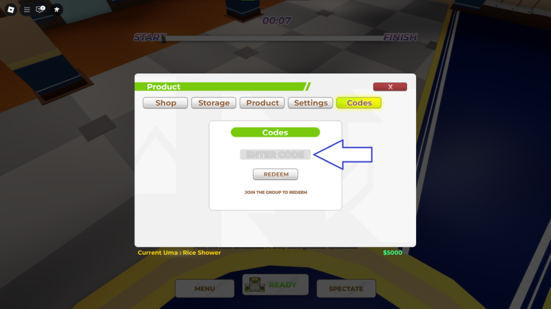 Uma Racing codes for February 2026