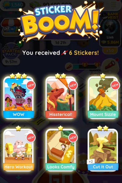 Когда следующее событие Sticker Boom в Monopoly Go?