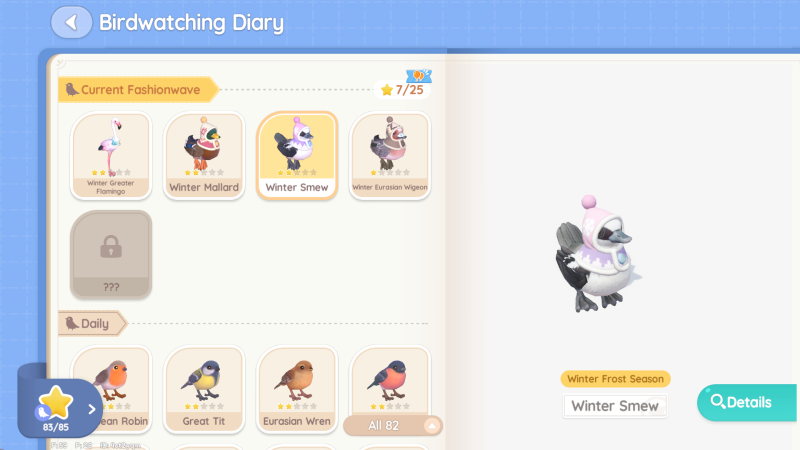 Where to find Winter Birds in Heartopia