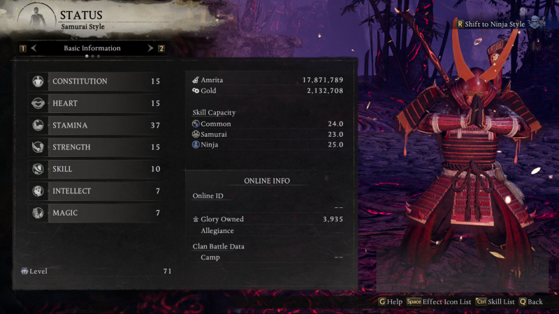 Nioh 3 Samurai Odachi Build - The Crimson General (Beginner Build)