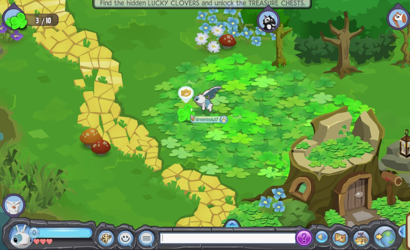 Animal Jam Classic Lucky Clover locations