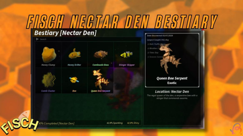How to Complete Nectar Den Bestiary in Fisch