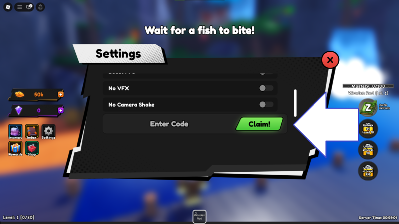 Titan Fishing codes for March 2026