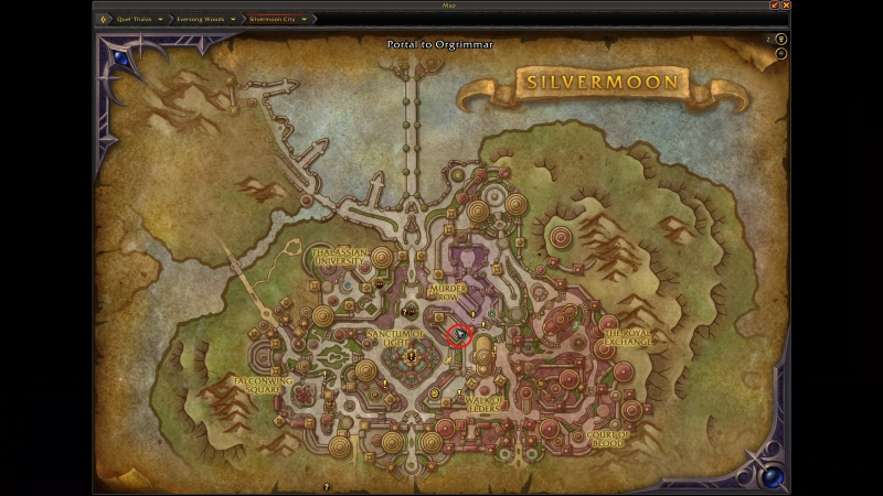 WoW Midnight – Silvermoon Mage Portal Trainer Location